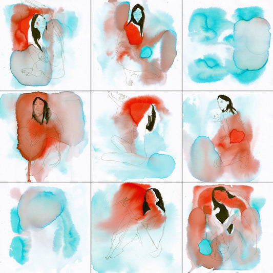 182 - Vermillion and Turquoise