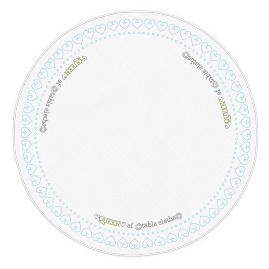Circular Round Tablecloth with ‘Queen Of’ fun text design