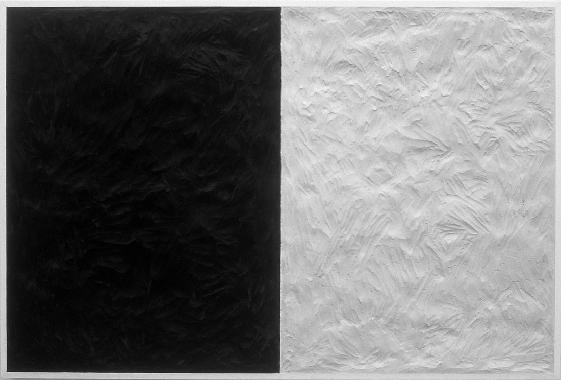 Black and White Issue - an interactive artwork made from modelling clay by Frankie Sinclair. One half black and one half white.