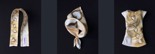 Fashion design - the café latte and ice cream swirl theme