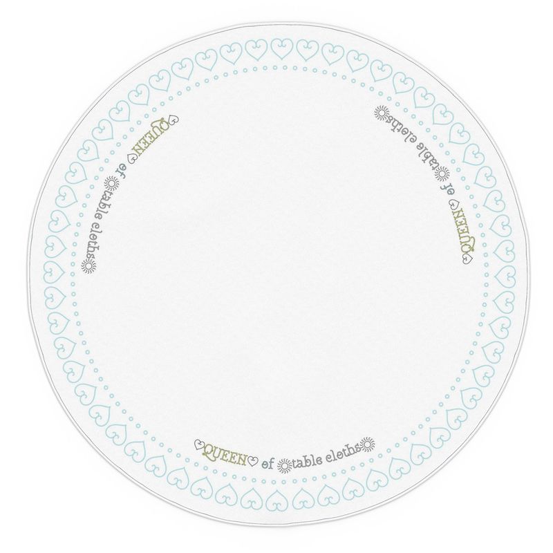 Circular Round Tablecloth with ‘Queen Of’ fun text design