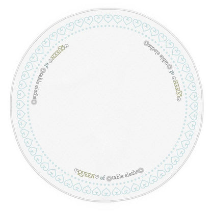 Circular Round Tablecloth with ‘Queen Of’ fun text design