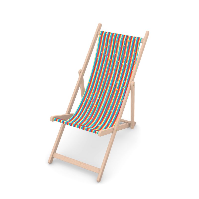 Deckchair - Rainbow Splash on Stripes