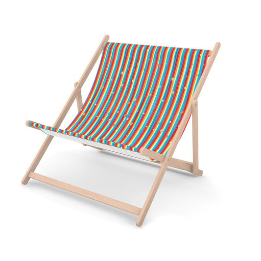 Double Deckchair - Rainbow Splash on Stripes