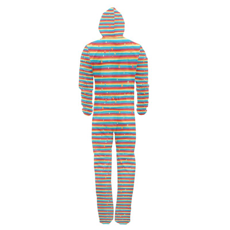 Hazmat Suit - Rainbow Splash on Stripes