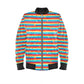 Ladies Bomber Jacket - Rainbow Splash on Stripes