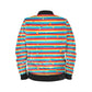 Ladies Bomber Jacket - Rainbow Splash on Stripes