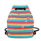 Bucket Backpack - Rainbow Splash on Stripes