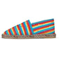 Espadrille Shoes - Rainbow Splash on Stripes