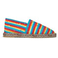 Espadrille Shoes - Rainbow Splash on Stripes