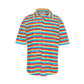 Men’s Short Sleeve Shirt - Rainbow Splash on Stripes