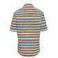 Men’s Short Sleeve Shirt - Rainbow Splash on Stripes