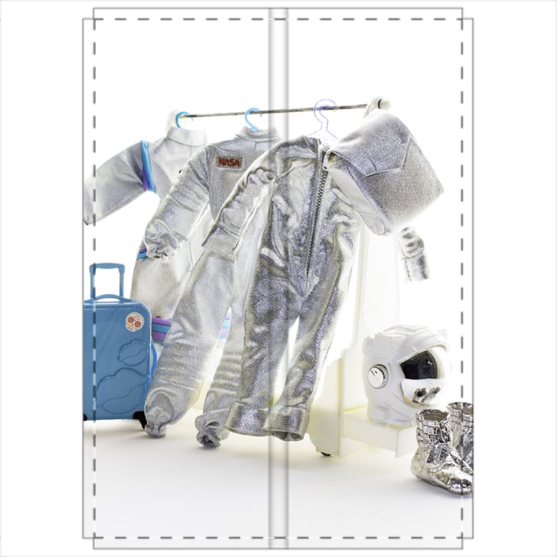 2 Panel Folding Screen - Silver Space Suits Fashion Vignette