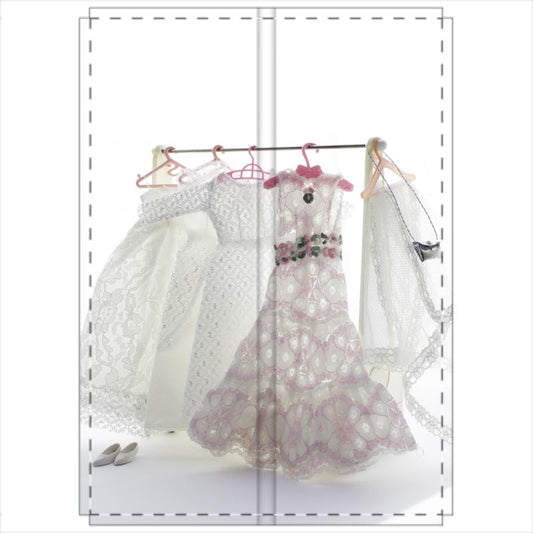2 Panel Folding Screen - Bridal Style Fashion Vignette