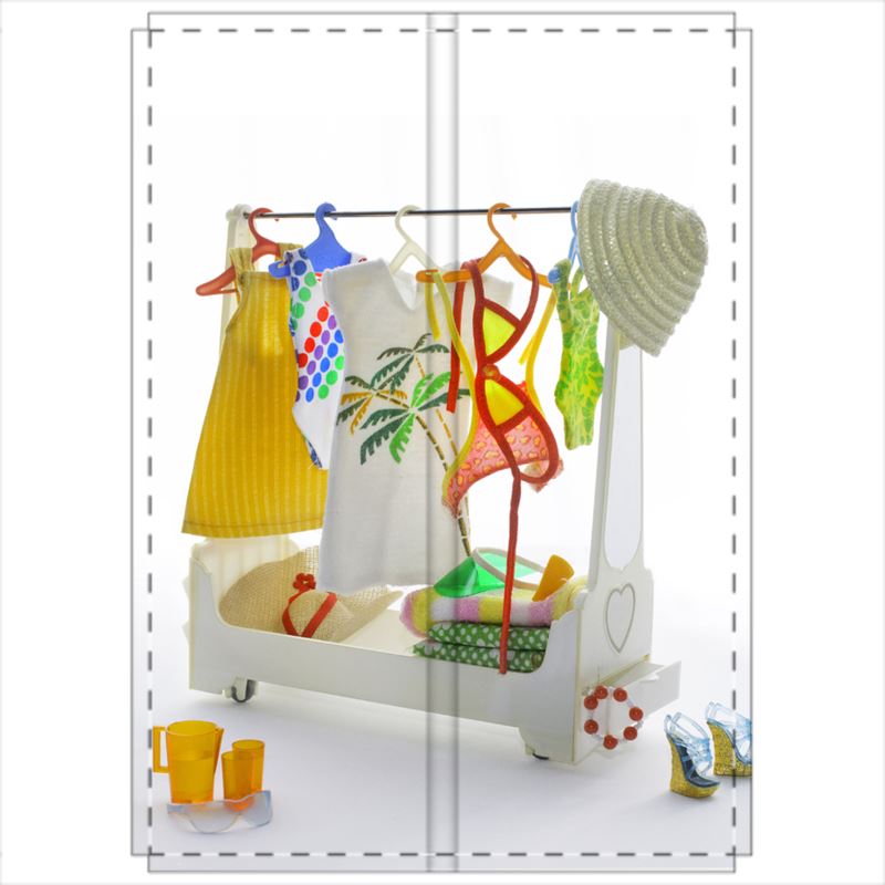 2 Panel Folding Screen - Summer Style Fashion Vignette