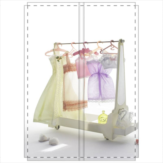 2 Panel Folding Screen - Romantic Style Fashion Vignette