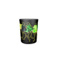Round Shot Glass 2 Set - Green Halloween Party Skeletons