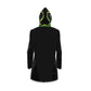Women's Hooded Rain Mac - All Year Halloween with Skull Hood