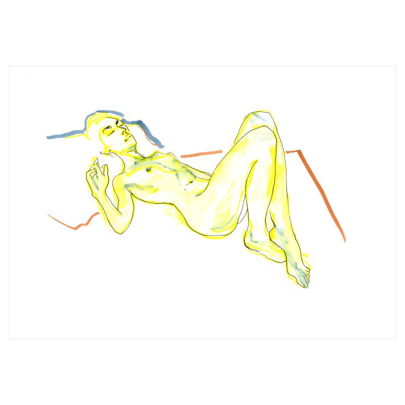 A3 art print - Caterina in yellow January 2023