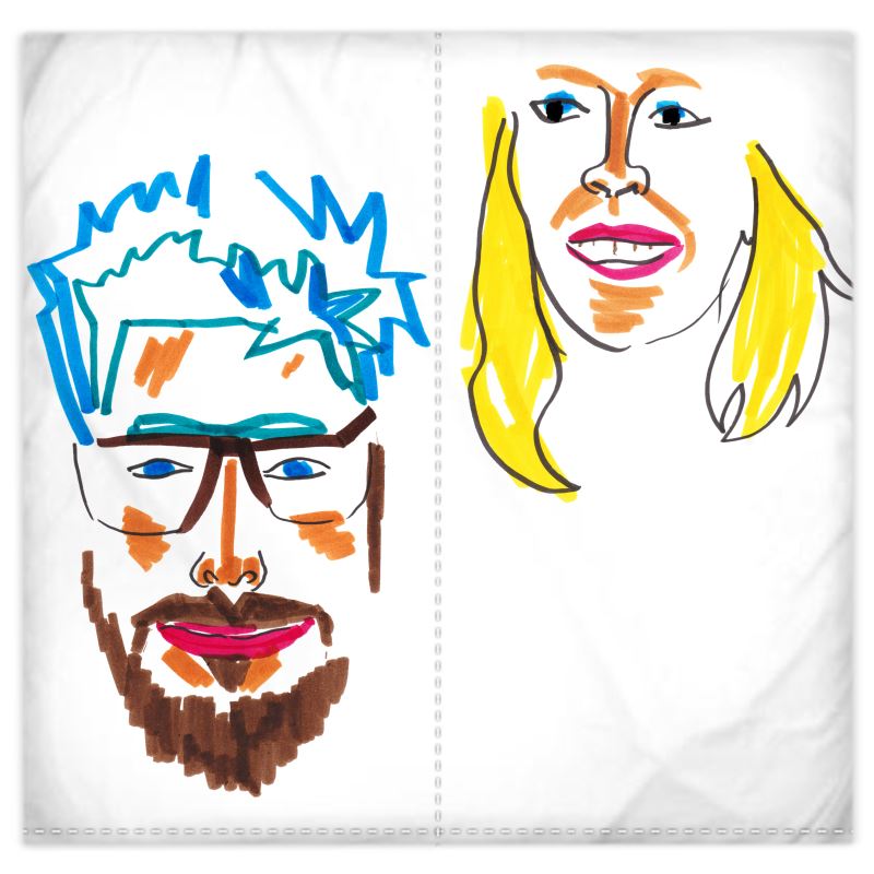 Pop Art Duvet Cover Man Left Woman Right 29 January 2023