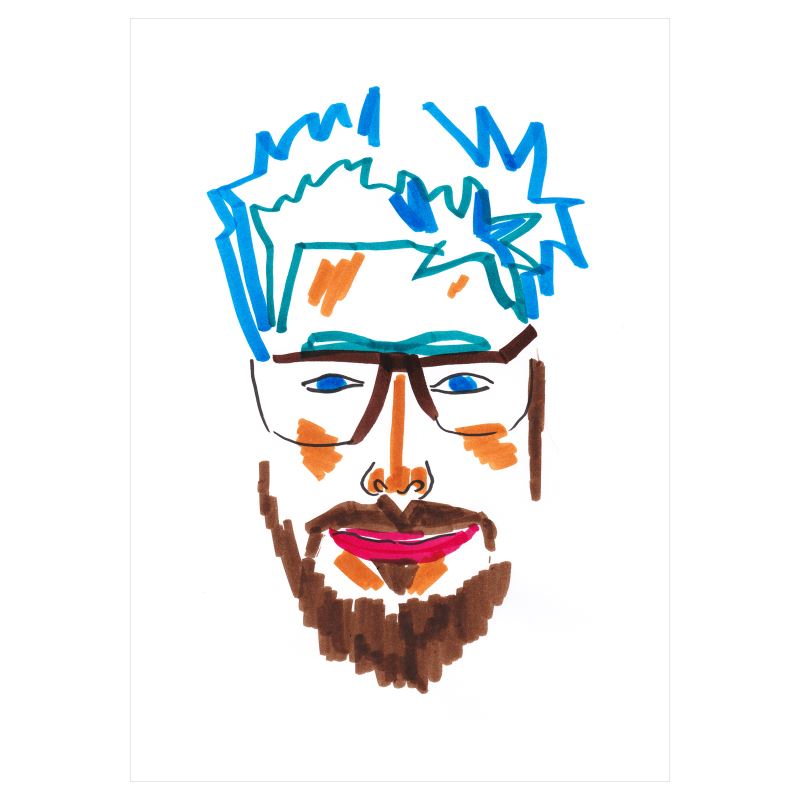 A3 art print Dad Doodle portrait 29 January 2023